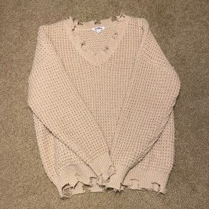 Boutique Distressed Sweater
